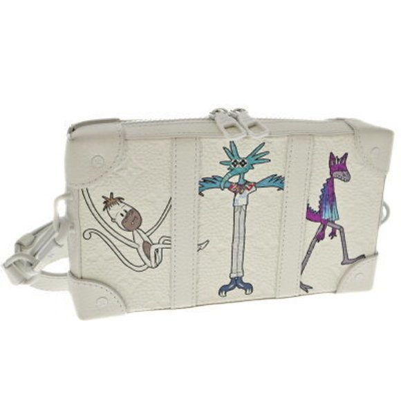 Louis Vuitton Soft Trunk Wallet Bag Zip Leather Taurillon White Shoulder Bag - Picture 1 of 6